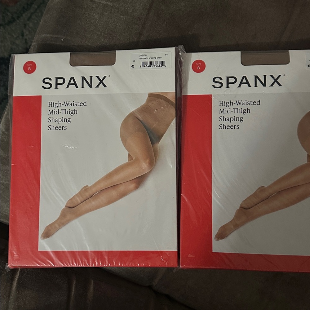 SPANX High-Waisted Mid-Thigh Shaping Sheers - Tan